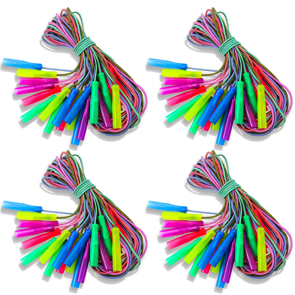 Honoson 100 Pcs Jump Ropes Bulk for Kids 7.8ft Adjustable,Multicolor