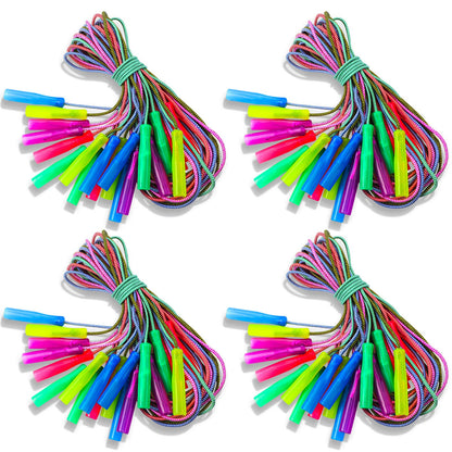 Honoson 100 Pcs Jump Ropes Bulk for Kids 7.8ft Adjustable,Multicolor
