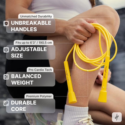 HONOR ATHLETICS Speed Rope, Skipping Rope - Best for Double Under, Boxing, MMA, Cardio Fitness Training Condition - Jump Rope