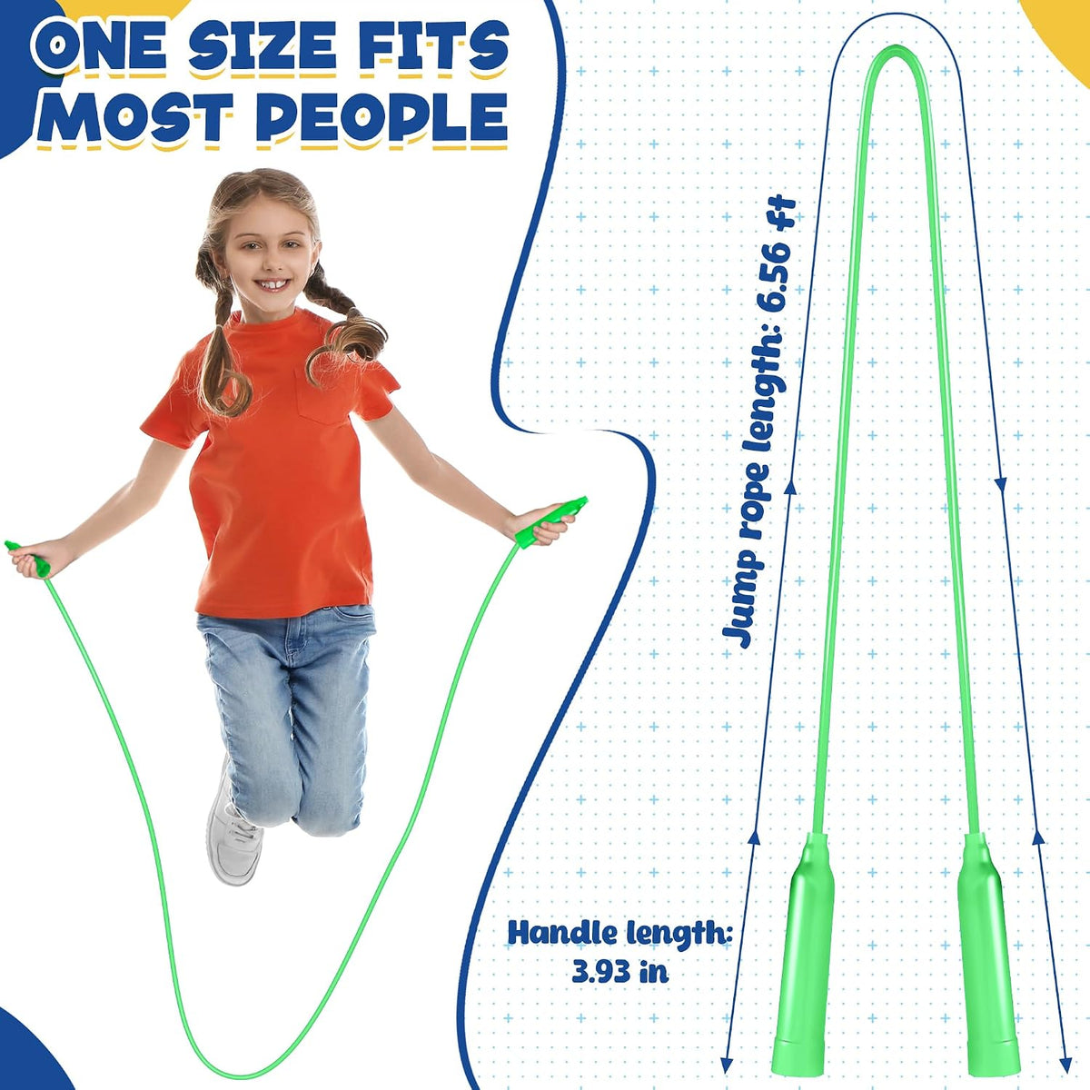 24 Pack PVC Kids Jump Rope, Adjustable Skipping Rope for Fitness Activity