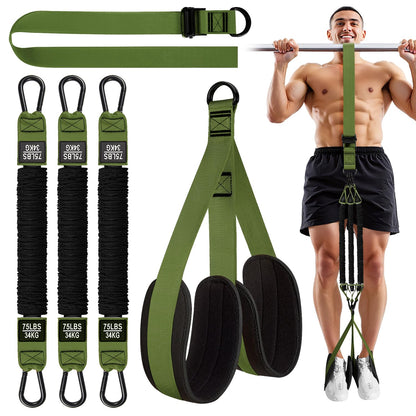 HPYGN Two Foots Pull Up Assistance Bands, Heavy Duty Resistance Band for Pull Up Bar, Adjustable Weight/Size with Fabric Feet/Knee Rest, Bands for Pull Up Assist for Strength Training, Pull Up