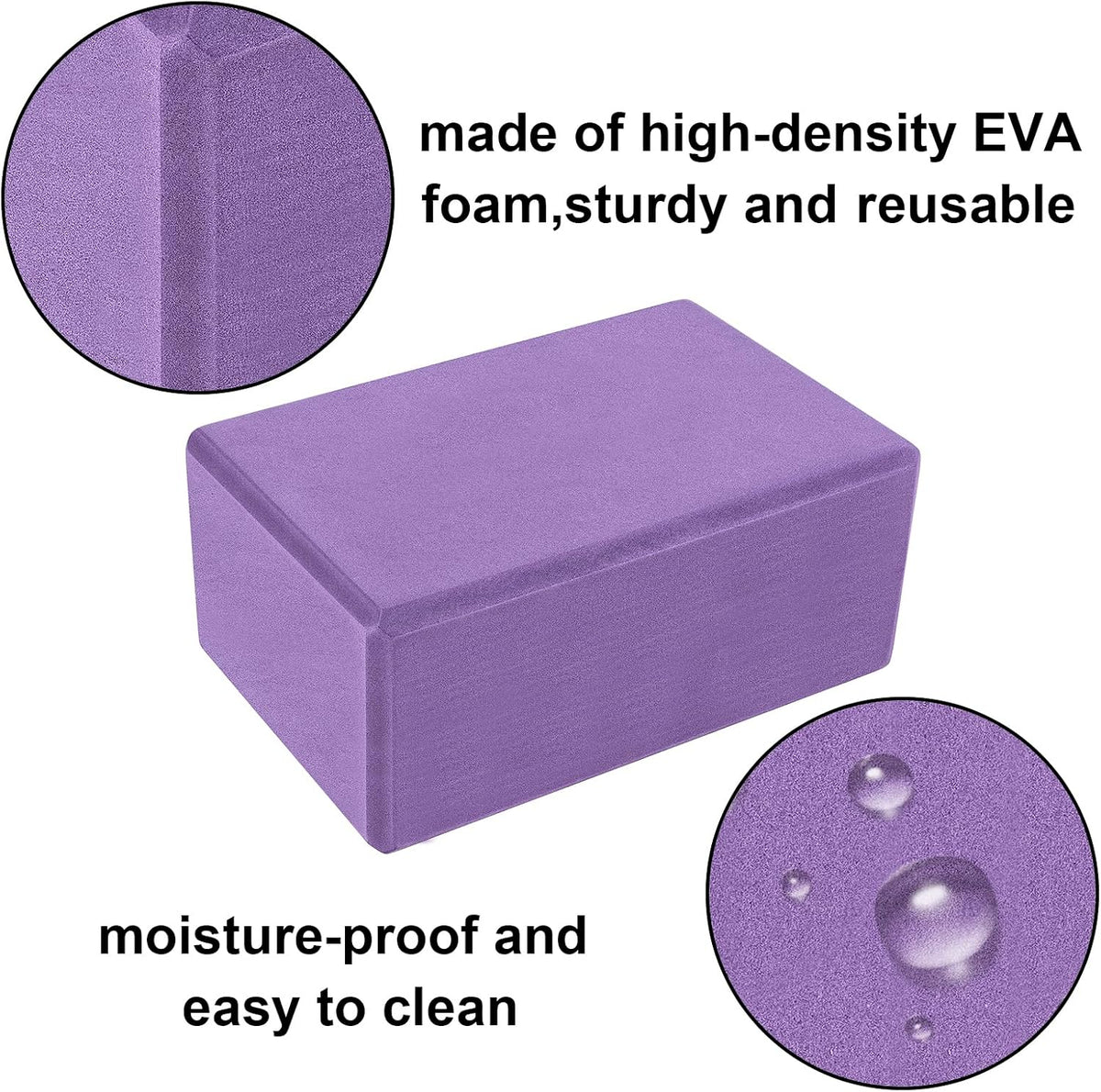 Muka Yoga Blocks 4x6x9 Inch High Density EVA Foam Yoga Brick