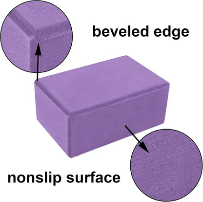 Muka Yoga Blocks 4x6x9 Inch High Density EVA Foam Yoga Brick