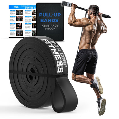 Pull Up Assistance Resistance Bands - Long Loop Power Bands for Men and Women - Strength Power Flexibility Training at Home & Gym - Ebooks & Workout Chart Included by Iron Core Fitness