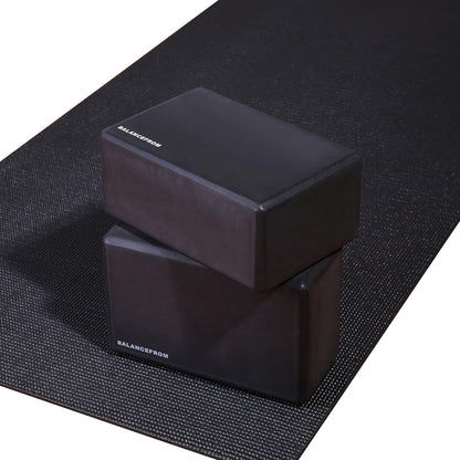 Fitvids Set of 2 High Density Yoga Blocks, 9"x6"x4" Each