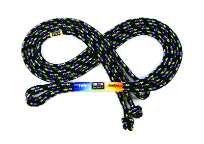 Just Jump It 16' Foot Single Jump Rope for Kids Women and Men - Active Outdoor Youth Fitness Excersing Equipment - Double Dutch Length Gym Accessories