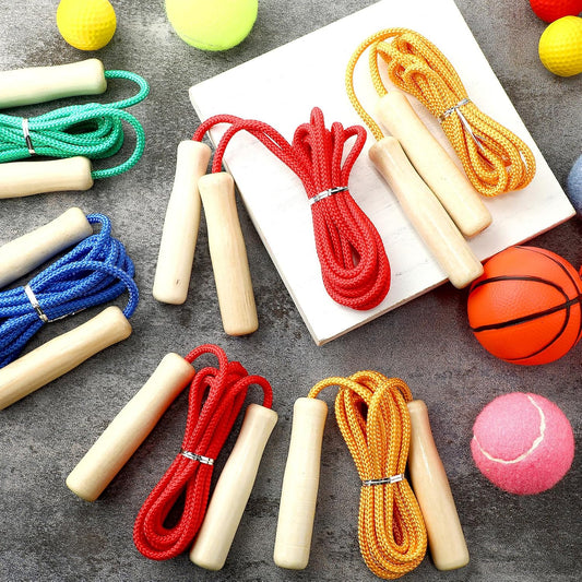 8.53 FT Jump Ropes for Kids Adults Adjustable Cotton Skipping Rope with Wooden Handle for End of The School Training Multiplayer Double Dutch Jump Rope Exercise Outdoor Fun School Sport Gift